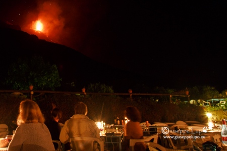Stromboli seen from ristorante oservatorio