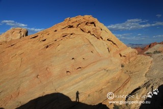 photographing my shadow in Valley of Fire S.P.