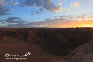 sunrise on top of crack in the wall