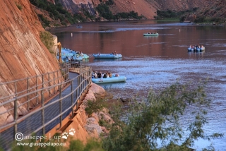 entering the rafts below Glen Dam