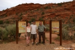 Goodbye Photo with Bianca + Matthias at Wirepass Trailhead sign.