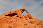 Ephemeral arch glowing in the evening sun