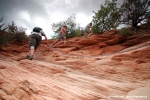 steep hike along the chain