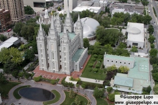 top view of Temple square area