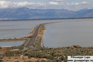 causeway to Antelope Island