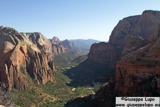 evening view from Angel's Landing in Zion N.P.